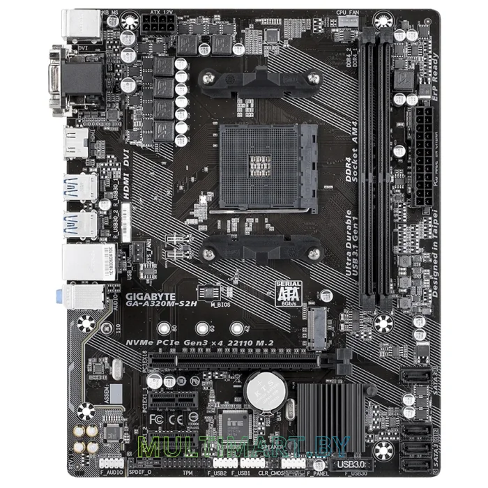 Материнская плата Gigabyte GA-A320M-S2H (rev. 3.1)